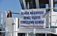 ALİAĞA BELEDİYESİ’NDEN DENİZ YÜZEYİNE ÖZEL BAKIM