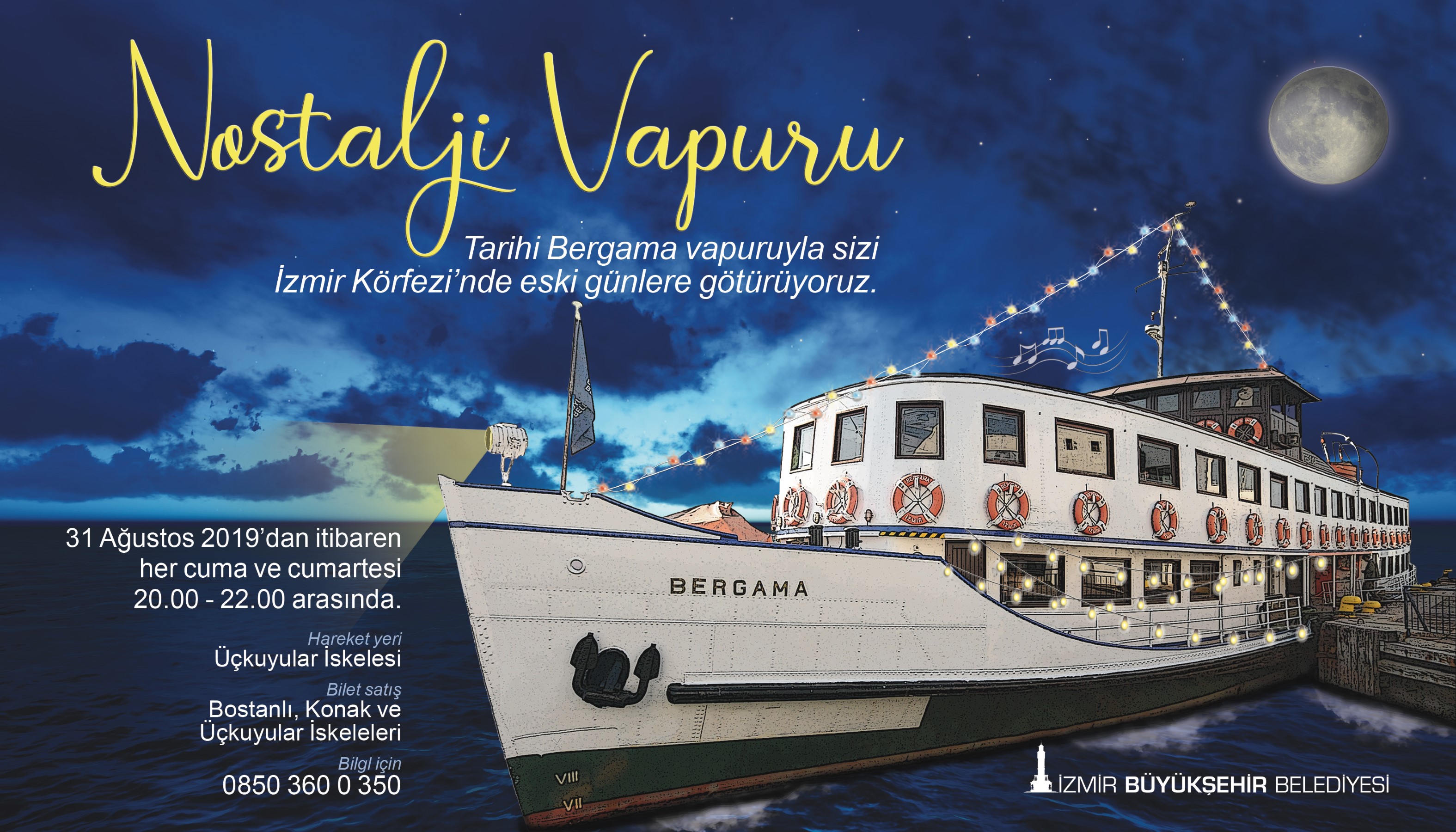 Nostalji Vapuru İzmir Körfezi'nde sefere çıkıyor