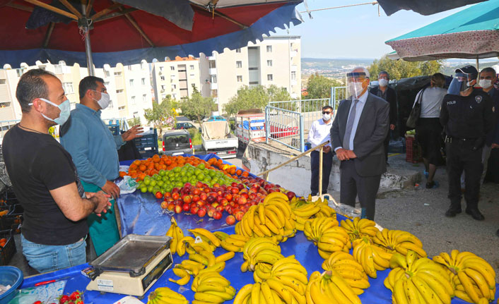 Selvitopu pazaryeri önlemlerini denetledi