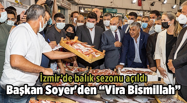 İzmir'in balık hali doldu taştı: Başkan Soyer barbun ve levrek aldı