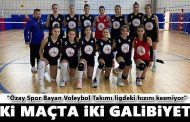 Özay Spor Bayan Voleybol Takımı Hız Kesmiyor: 