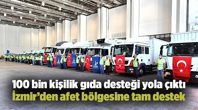 100 bin kişilik gıda desteği yola çıktı