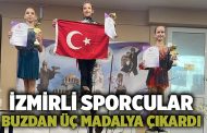 İzmirli sporcular buzdan üç madalya çıkardı